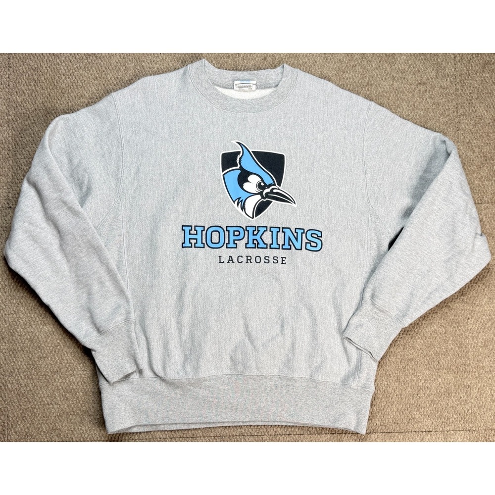 Champion Reverse Weave NCAA John Hopkins University Blue Jays Sweartshirt Size L